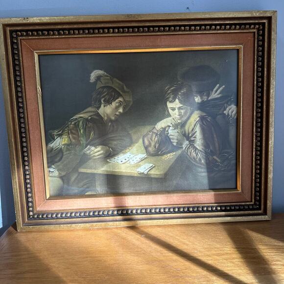 Valentine De Boulogne The Counterfeiters Framed Art Baroque Art Print Vintage - Picture 3 of 13